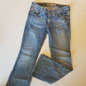 Big Star mid rise boot cut distressed jeans 26S